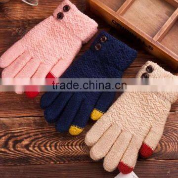 Best Seller Cute And Little Buttons Touch Screen Gloves As Christmas Gifts For Smart Device