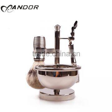 Customized Men's Luxury Razor Set Beard Hair Shaving Brush Set photo-4