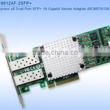 3 Years Warranty PCI Express x8 BCM57810S Chipset Dual Port SFP+ Fiber Optical 10G Network Card