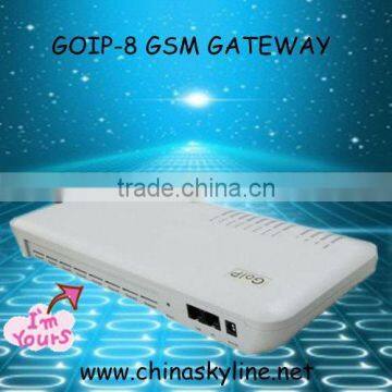 8 GSM GATEWAY!voip gateway with H.323 and SIP,goip for call terminal support change IEMI/telecom equipment