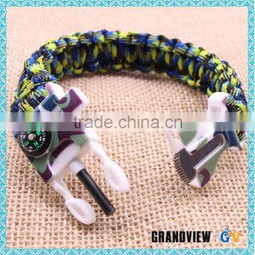 Made in China superior quality paracord bracelet flint fire starter