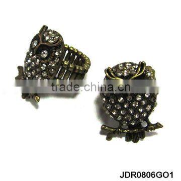 Cute owl stretch ring