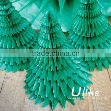 artificial decorating tree colorful tissue honeycomb decorating treeartificial decorating tree for grass