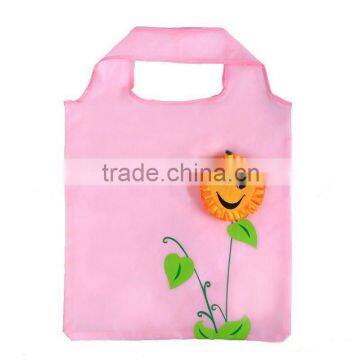 sunflower reusable shopping bag folding nylon bag