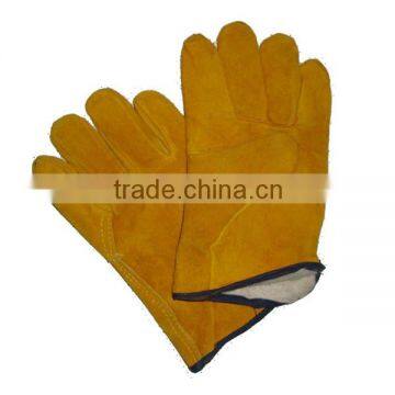 Split cowhide leahter gloves safty driving gloves