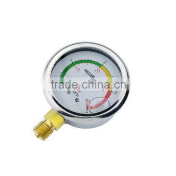 high quality stainless steel water pressure test gauge