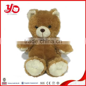 wholesale soft plush sitting beat toy cute brown plush teddy bear toy