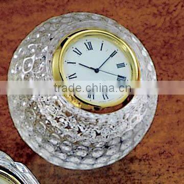 Wholesale golf gift set Type crystal golf clock for office table use gift sets