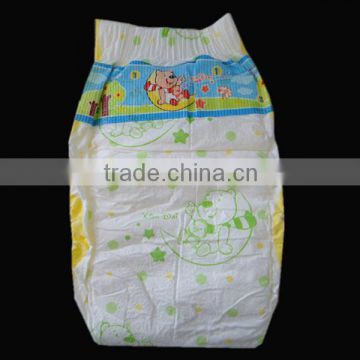 printed cute disposable baby diaper with magic tape