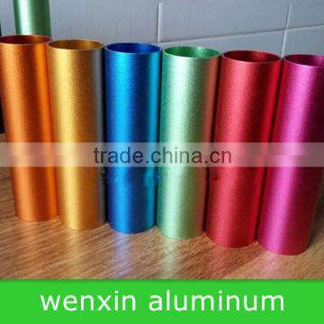 Sandblasting anodized aluminum extruded profiles