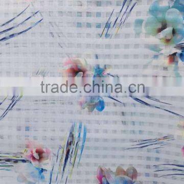 2016latest Small square/ textiles new organza fabric printed fabric