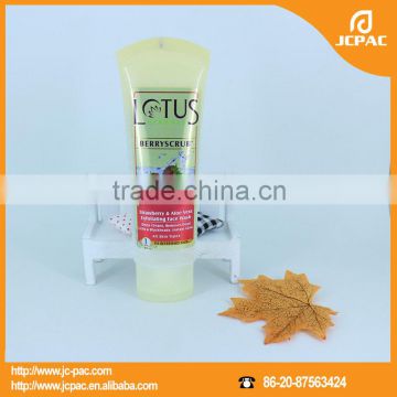 70ml oval labeling clear pe extruded tubes, flat cream tubes