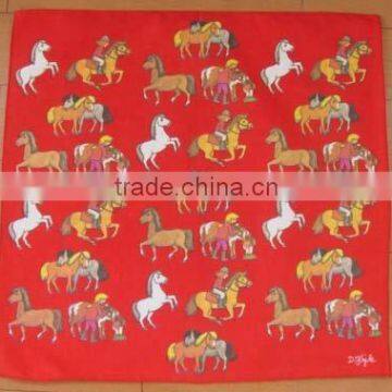 hot selling cotton bandana with horse printing