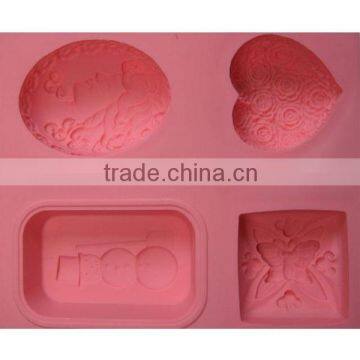 new arrived 3D heart lace silicone cake molds fondant for sugar