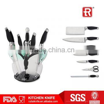 8PCS kitchen knife set in arylic block/kitchen knife and utensil set/knife knifes