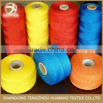 HM high tenacity dyed color virgin pp twine twisted
