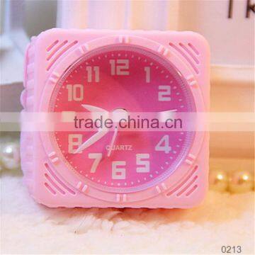 2015 Promotional gift digital alarm clock circuit Silicone Table Clock