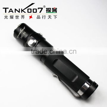 TANK007 usb rechargeable flashlight police torch light led torch lamp