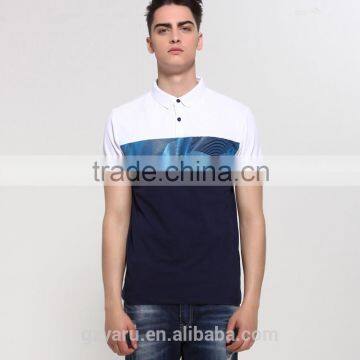 Men's Vogue Casual Sport European Korea Style Split Color Cotton POLO T Shirt
