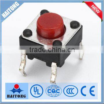 2016 hot selling 4pin tact switch with knob tact switch 6*6*5mm touch switch