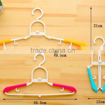 Magic Home Travel Portable Folding Plastic Clothes Hanger Shirt Drying Rack Hook photo-3