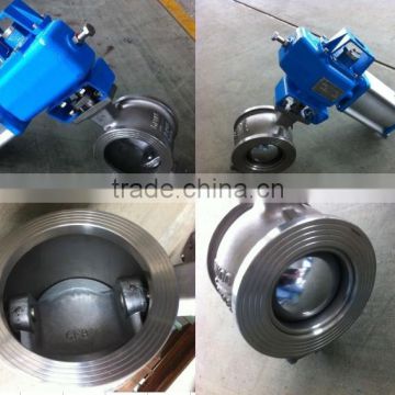 CF8M Stainless Steel Pneumatic Single Acting Segment Regulating Ball valve