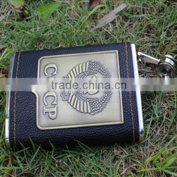 6oz portable outdoor stainless steel copper hip flask wine pot