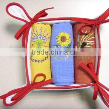 BREAD BOX AND TEA TOWEL