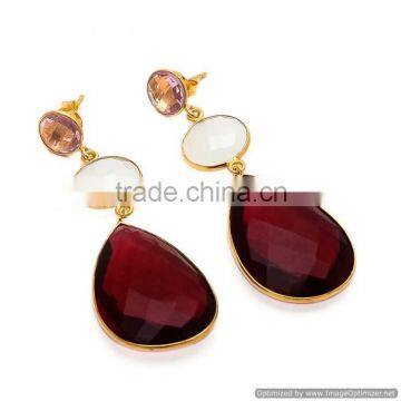 Loyal Promise Red Garnet Hydro Earring, Fine Silver Jewellery, 925 Silver Jewellery