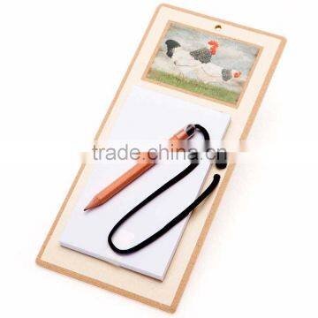 china supplier custom fridge magnet notepad with pen set