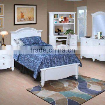 Victoria Panel Bed White, children kids junior bed, Double Queen Bunk Beds Ladders