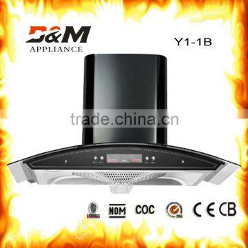 switch tempered glass chimney kitchen range hood
