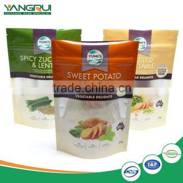 customized food grade moistureproof transparent zip lock dried food bag sup