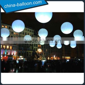 Party decoration advertising cheap Led lighting inflatable hanging balloon/large decoration self infla lighting balloon for sale