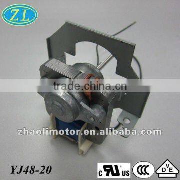 Motor Electric Shaded Pole Motor YJ48-20: 100V, 50/60hz, motor specifications for oven, fan heater, air pump, slide projecter