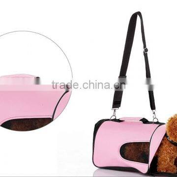 Three size sturdy pink pet carrier foldable design