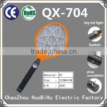QX704-1 Rechargeable Electric Mosquito Bat Mosquito Killer Mosquito Swatter With Round or Flat Plug