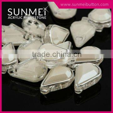 Drop Shape Plastic Diamond Decoration for Sewing