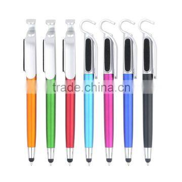 2016 special ball pen with screen cleaner&phone stand & touch stylus promotional ball pen