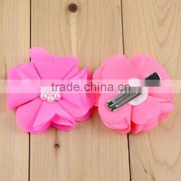 Fashion pearl flower with clip hair accessories, lady jewels hairpin on sale