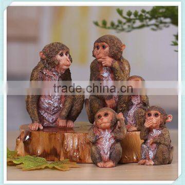 small monkey statue resin monkey with lovely monkey design