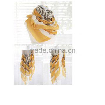 2013 hotsale 100% polyester geometic stripe printed scarf