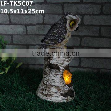 Polyresin Owl Toy Small Solar Led Lights Home Decor photo-2