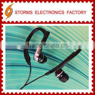 Black portable sports headphone ear hook for running