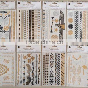 A5 Size New Design Tattoo Glitter Metallic Temporary Tattoo photo-6