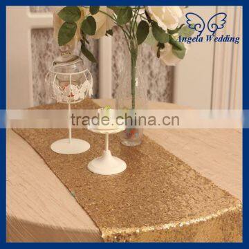 RU009k Hot sale heavy beaded antique gold sequin table runners