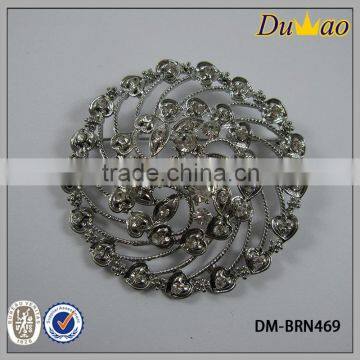 big size alloy rhinestone brooch for wedding