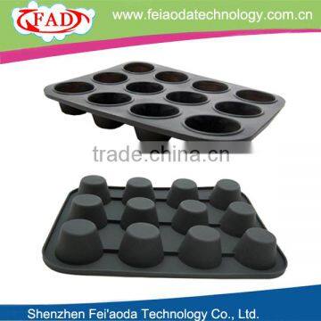 12 Cup 100% PURE Food Grade Silicone Mini Muffin Cupcake Baking Pan