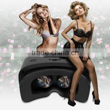 2016 OEM Virtual Reality Headset Vr Box Cardboard Vr 3D Glasses with Bluetooth Controller