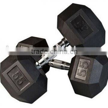 Rubber Coated Hex Dumbbell